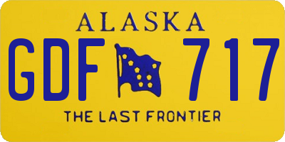 AK license plate GDF717