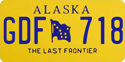 AK license plate GDF718
