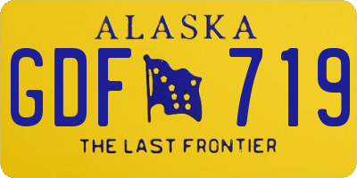 AK license plate GDF719