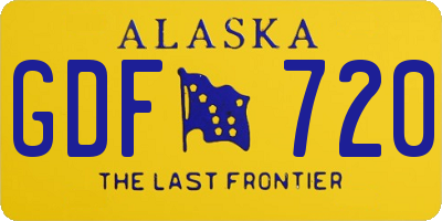 AK license plate GDF720
