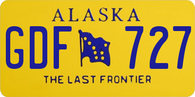 AK license plate GDF727