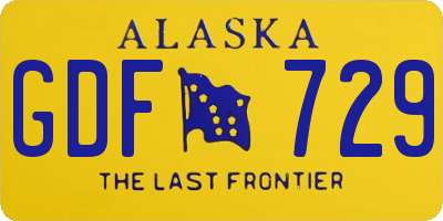 AK license plate GDF729