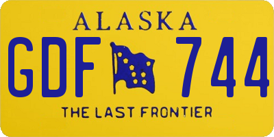 AK license plate GDF744