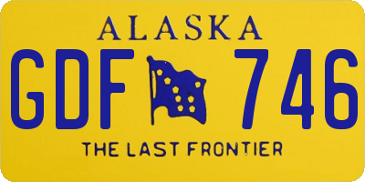 AK license plate GDF746