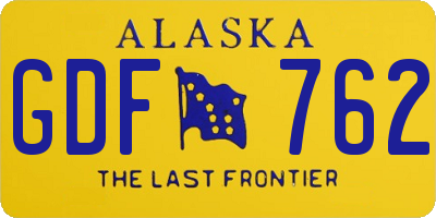 AK license plate GDF762