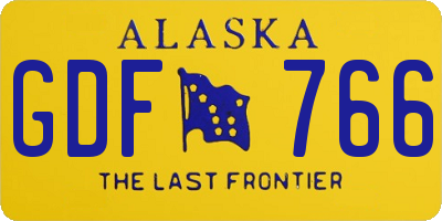 AK license plate GDF766