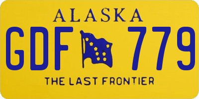 AK license plate GDF779