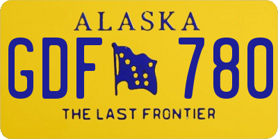AK license plate GDF780