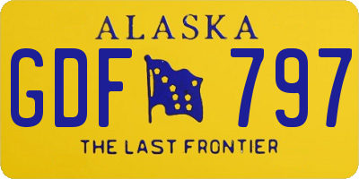 AK license plate GDF797