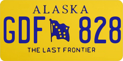 AK license plate GDF828