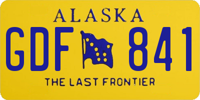 AK license plate GDF841