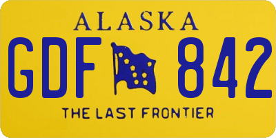 AK license plate GDF842