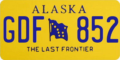 AK license plate GDF852