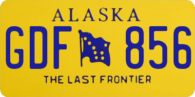 AK license plate GDF856