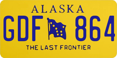 AK license plate GDF864
