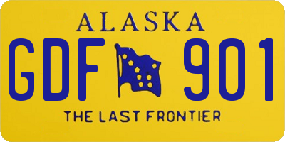 AK license plate GDF901