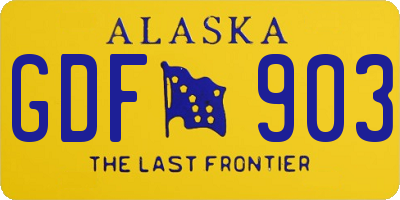 AK license plate GDF903