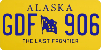 AK license plate GDF906