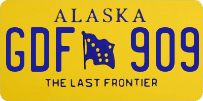 AK license plate GDF909