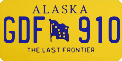 AK license plate GDF910