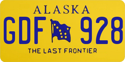 AK license plate GDF928