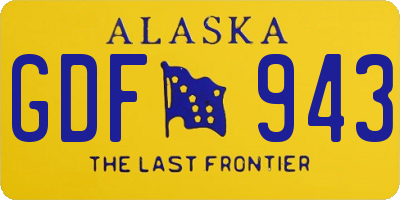 AK license plate GDF943