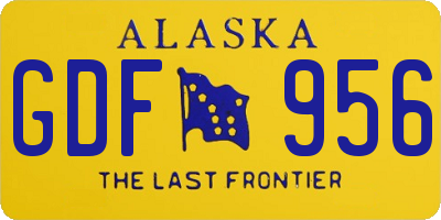 AK license plate GDF956