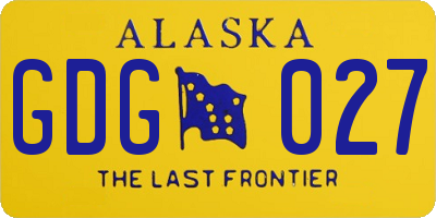 AK license plate GDG027