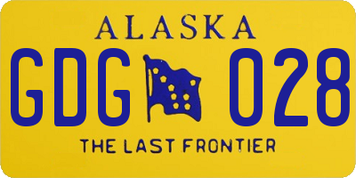 AK license plate GDG028