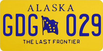 AK license plate GDG029