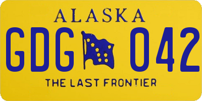 AK license plate GDG042