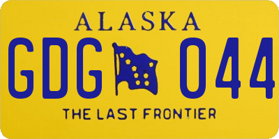 AK license plate GDG044