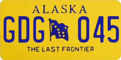 AK license plate GDG045