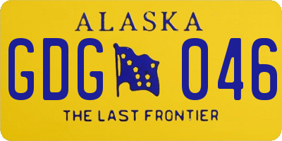 AK license plate GDG046