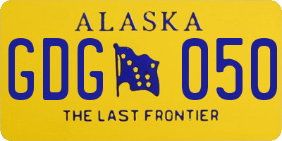 AK license plate GDG050