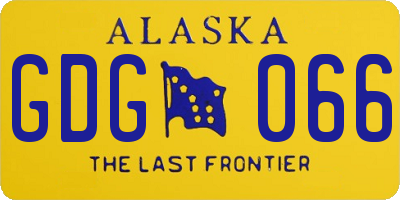 AK license plate GDG066