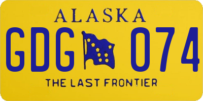 AK license plate GDG074