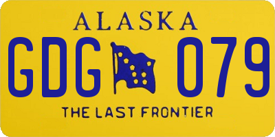 AK license plate GDG079