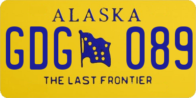 AK license plate GDG089