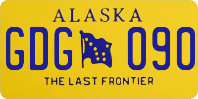 AK license plate GDG090