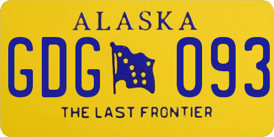 AK license plate GDG093