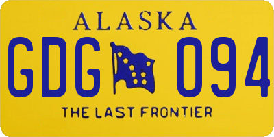 AK license plate GDG094