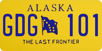 AK license plate GDG101