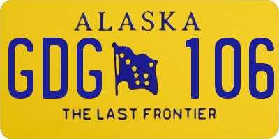 AK license plate GDG106