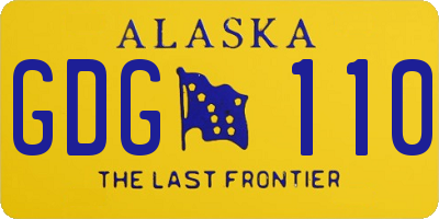 AK license plate GDG110