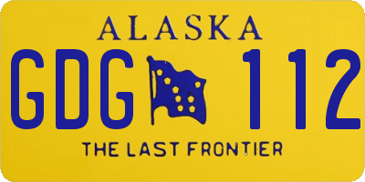 AK license plate GDG112
