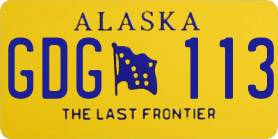 AK license plate GDG113