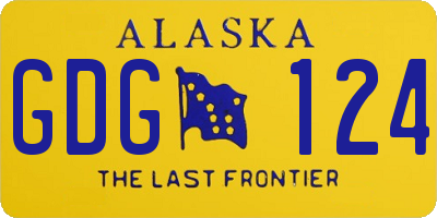 AK license plate GDG124