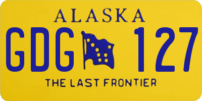 AK license plate GDG127