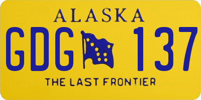 AK license plate GDG137